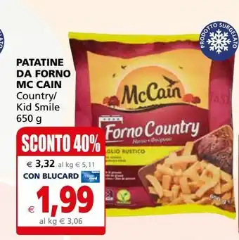 Patatine da forno 650g mc cain
