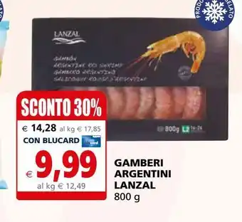 Il Gigante Gamberi argentini lanzal 800g offerta