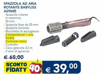 Esselunga Spazzola Ad Aria Rotante Babyliss AS960E offerta