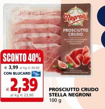 Prosciutto crudo stella negroni 100g