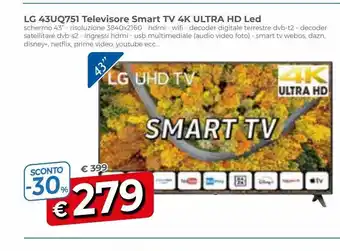 Famila Smart tv led lg 43'' offerta