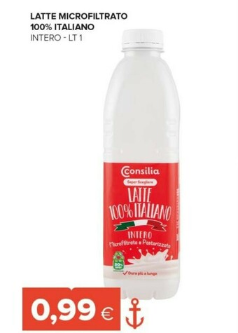 Tigre Consilia Latte Microfiltrato Pastorizzato Parzialmente Scremato 1000 G(ml) offerta