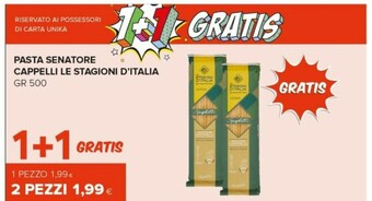 Tigre Le stagioni d'italia Pasta Senatore Cappelli offerta