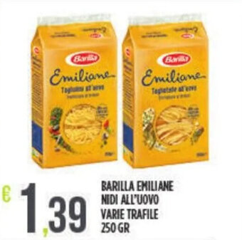 Euroesse Barilla Emiliane Nidi All'Uovo varie trafile 250 gr offerta