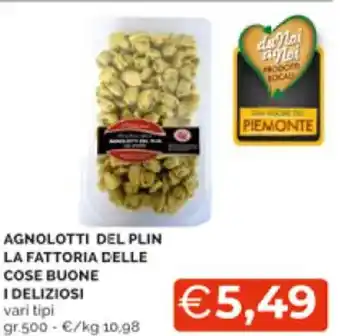 Mercatò Agnolotti Del Plin La Fattoria Della Cose Buone I Deliziosi 500 gr offerta