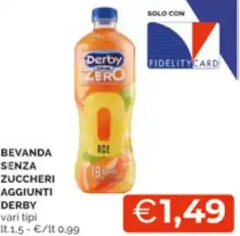 Mercatò Derby Bevanda Senza Zuccheri Aggiunti 1,5 lt offerta