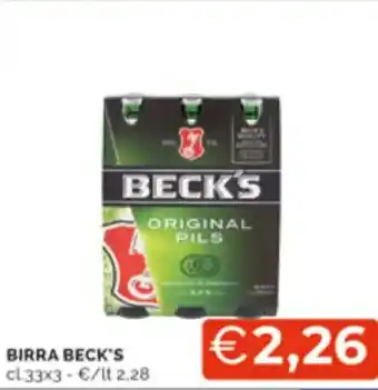 Mercatò Beck's birra cl 33 x 3 offerta
