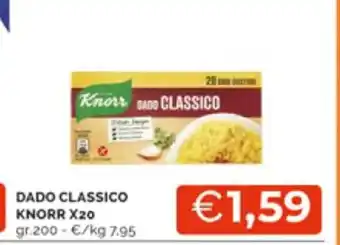 Mercatò Knorr Dado Classico x 20 200 gr. offerta
