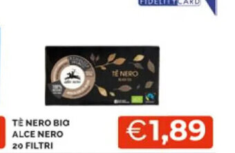 Tè Nero Bio Alce Nero 20 Filtri