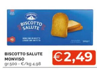 Mercatò Biscotto Salute Monviso 500 gr offerta