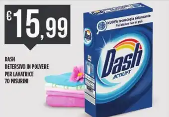 Dash Detersivo in Polvere per Lavatrice 70 Misurini