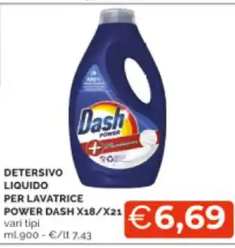 Dash Detersivo Liquido Per Lavatrice Power X18/X21 900 ml