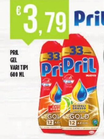 Euroesse Pril Gel vari tipi 600 ml offerta