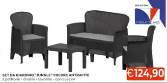 Mercatò Set Da Giardino "Jungle" Colore Antracite offerta