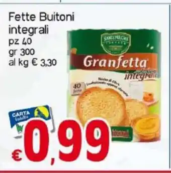 Kanguro Fette Buitoni integrali pz 40 300 gr offerta