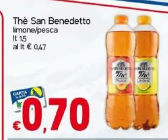 Thè San Benedetto limone/pesca 1,5 lt