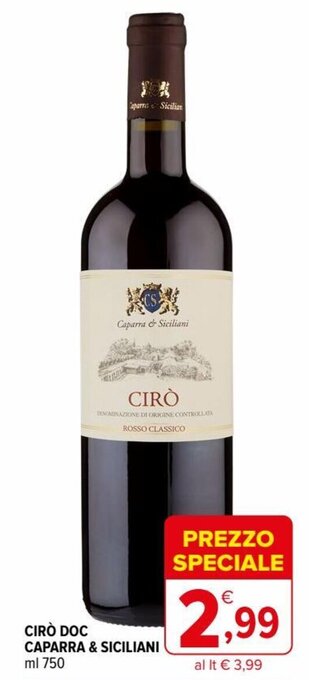 Cirò DOC Caparra & Siciliani ml 750