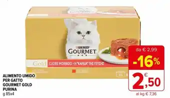 Iperal Purina Gourmet Gold Alimento Umido per Gatto g 85x4 offerta