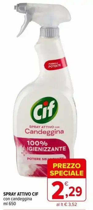 Iperal Cif Spray Attivo con candeggina ml 650 offerta