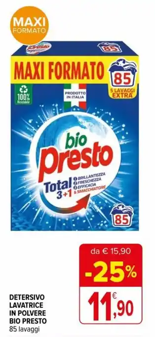 Iperal Bio Presto Detersivo Lavatrice in Polvere 85 lavaggi offerta