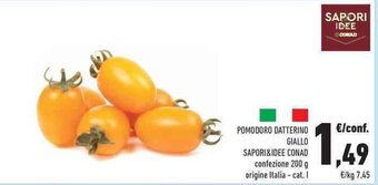 Conad Pomodoro Datterino Giallo Sapori & Idee Conad confezione 200 g offerta