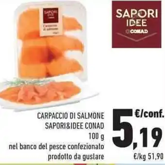 Conad Carpaccio Di Salmone Sapori & Dintori Conad 100 g offerta