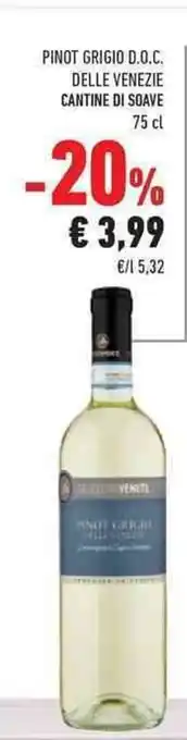 Conad Pinot Grigio D.O.C. Delle Venezie Cantine Di Soave 75 cl offerta