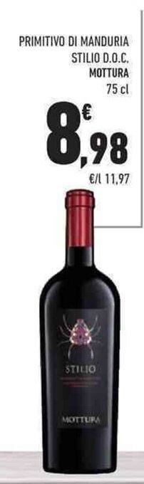 Primitivo Di Manduria Stilio D.O.C. Mottura 75 cl