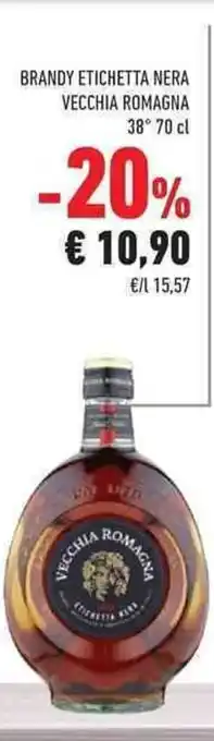 Conad Brandy Etichetta Nera Vecchia Romagna 38° 70 cl offerta