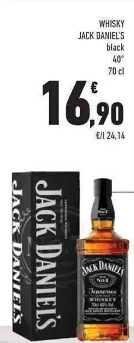 Conad Whisky Jack Daniel's Black 40° 70 cl offerta