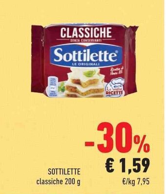 Conad Sottilette classiche 200 g offerta