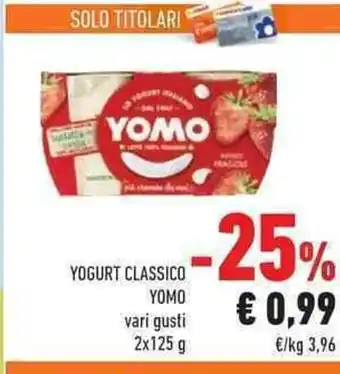 Yogurt Classico Yomo vari gusti 2 x 125 g