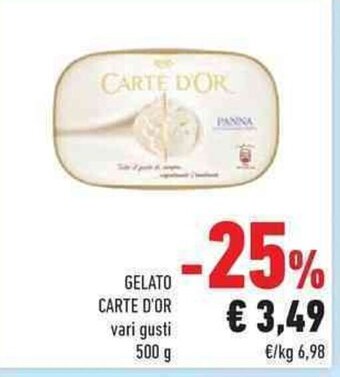 Conad Gelato Carte D'OR vari gusti 500 g offerta