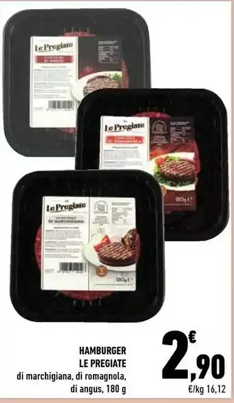 Conad Le Pregiate - Hamburger Di Marchigiana 180 G(ml) offerta