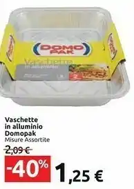 Carrefour Market Domopak Vaschette In Alluminio offerta