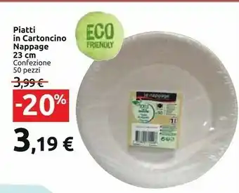 Carrefour Market Le Nappage Piatti In Cartoncino offerta