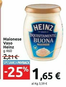 Carrefour Market Heinz Maionese Vaso offerta