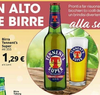 Carrefour Market Tennent's Birra Super offerta