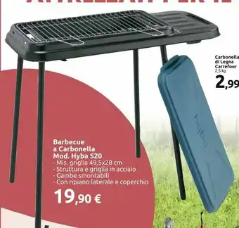 Carrefour Market Hyba Barbecue A Carbonella S20 offerta