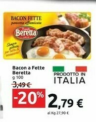 Carrefour Market Fratelli Beretta - Bacon Fette Pancetta Affumicata 100 G(ml) offerta