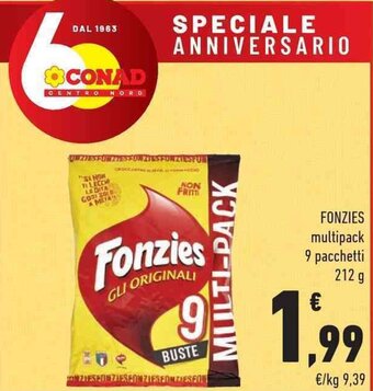 Fonzies multipack 9 pacchetti 212 g