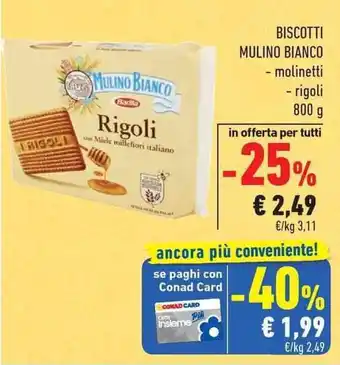 Mulino Bianco Biscotti molinetti 800 g