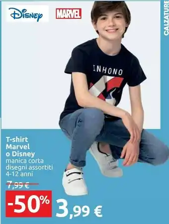 Carrefour Disney T-shirt Marvel offerta