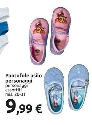 Carrefour Pantofole Asilo Personaggi offerta