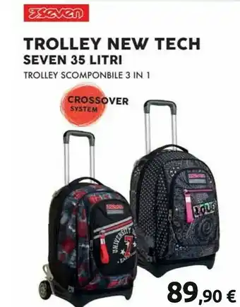 Carrefour Seven Trolley New Jack Toddler Backpack Nero, Ciano, Rosa offerta