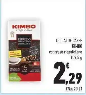 Conad Kimbo 15 Cialde Caffè 109,5 offerta