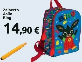 Carrefour Zainetto Asilo Bing offerta