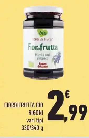 Conad Rigoni Fiordifrutta Bio vari tipi 330/340 g offerta
