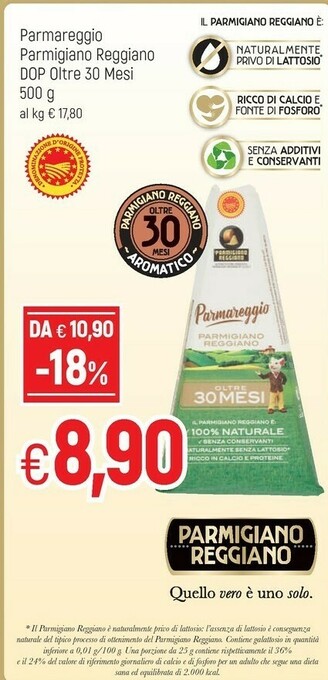 Famila Parmareggio Parmigiano Reggiano Dop Oltre 30 Mesi offerta