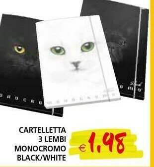 Il Gigante Cartelletta 3 Lembi Monocromo Black / White offerta